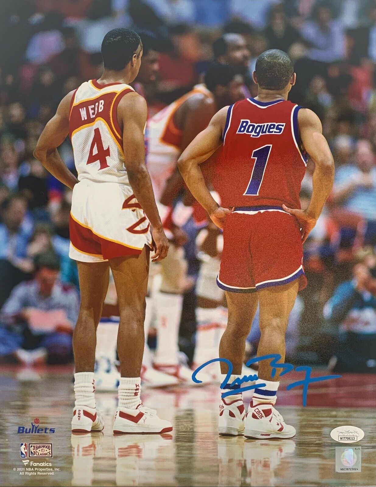 Muggsy Bogues autographed signed 11x14 Photo Poster painting NBA Washington Pistons JSA Witness