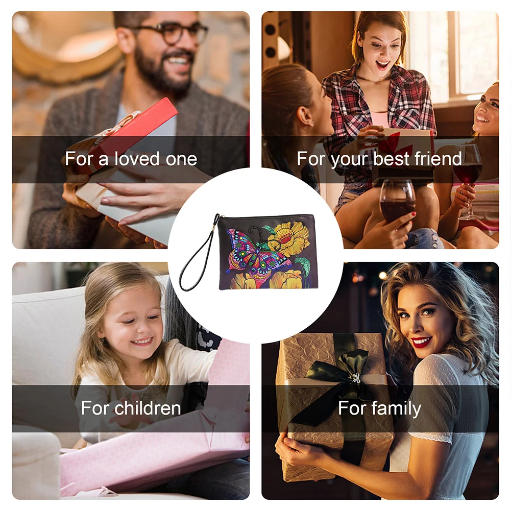 Diamond Painting Clutch DIY Special Shaped Drill PU Leather Handbag