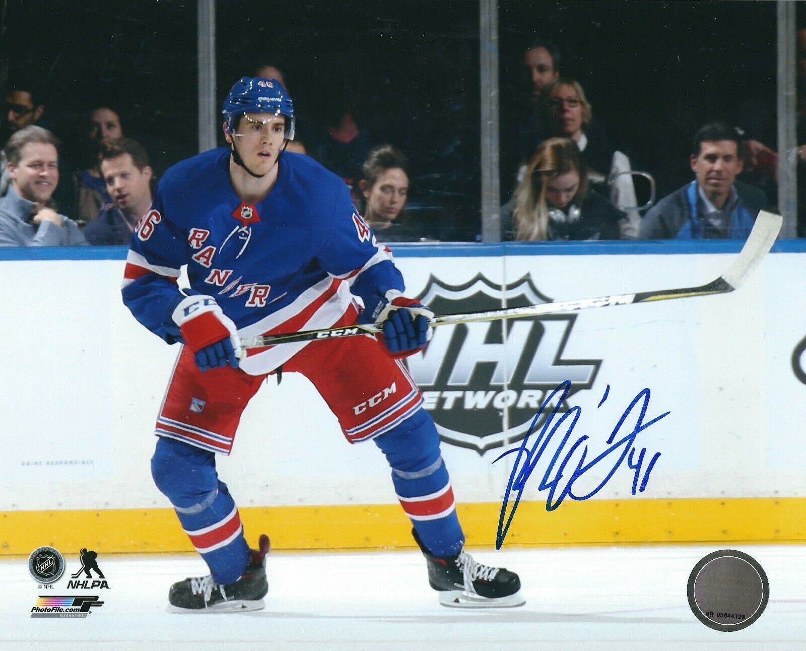 Autographed 8X10 ROB O'GARA New York Rangers Photo Poster painting - w/ COA