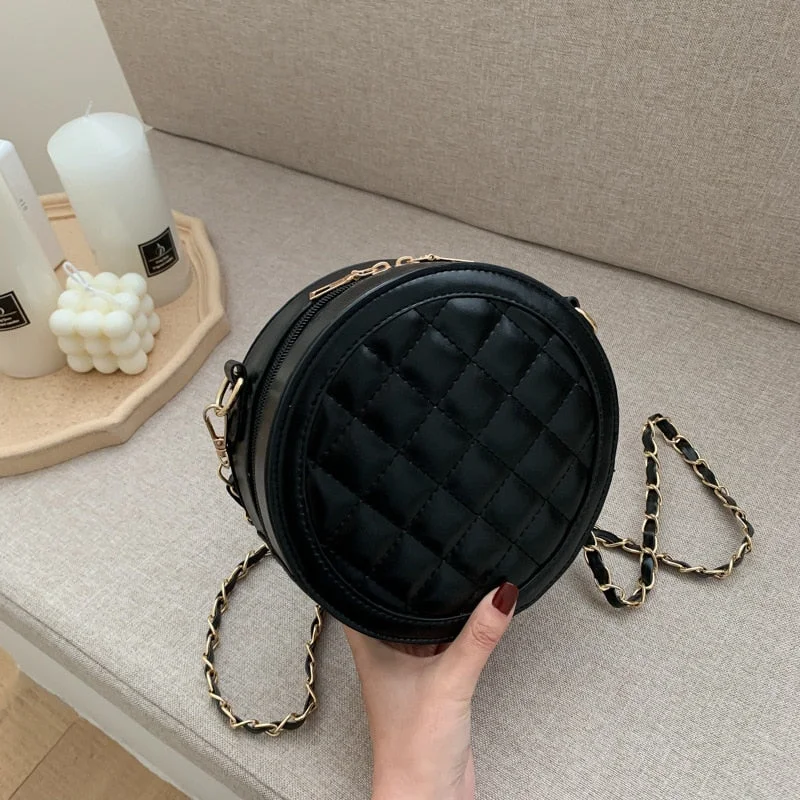 Ladies Purse Female Round Handbag 2020 Summer Fashion New Quality PU Leather Women's Handbag Female Plastic Bags