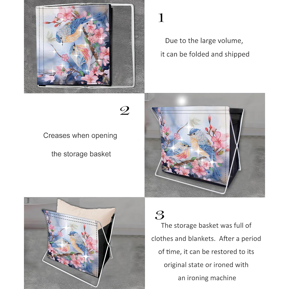 DIY Flower Birds Special Shape Diamond Painting Storage Rack for Adults Kids