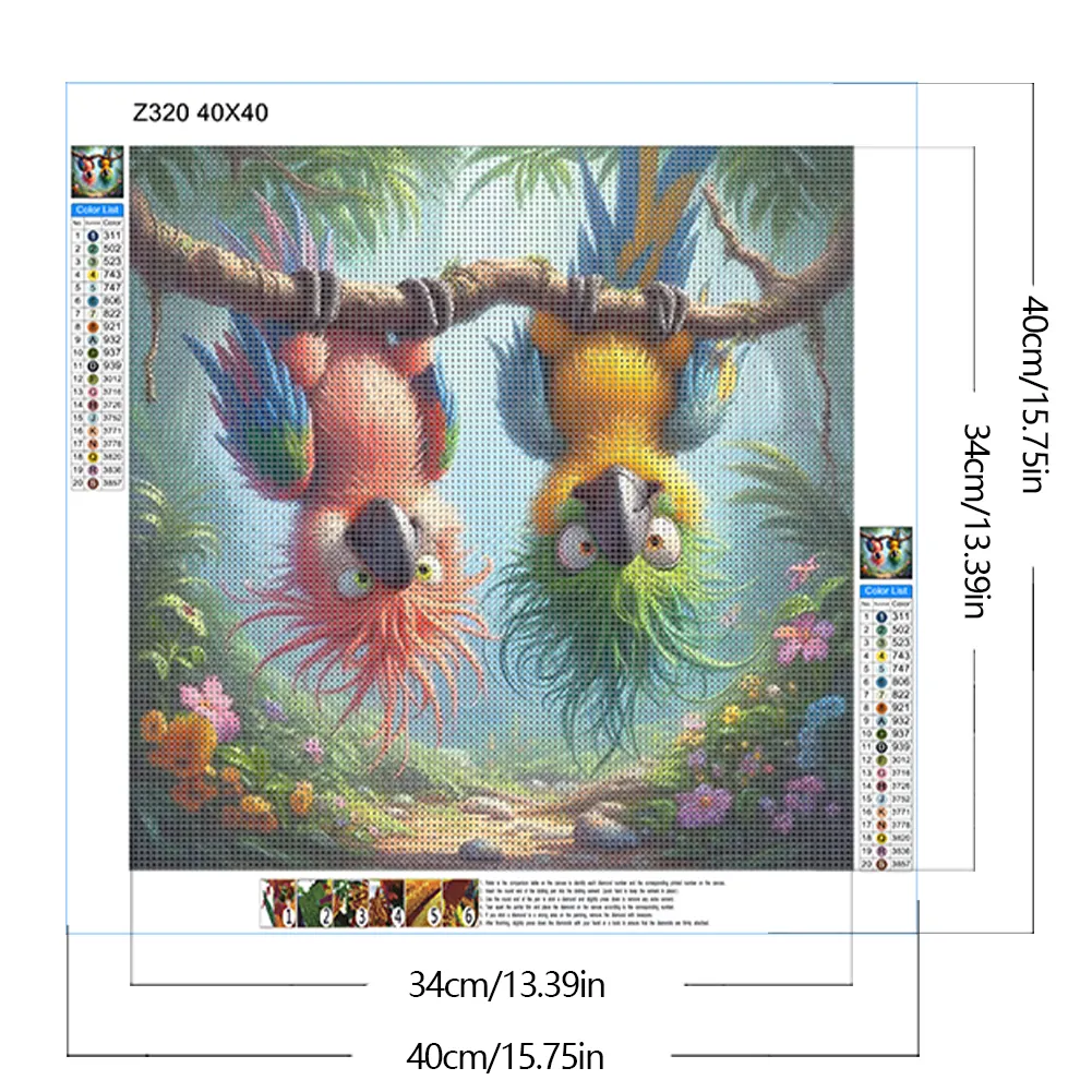 Diamond Painting - Full Round Drill - Parrot(Canvas|40*40cm)