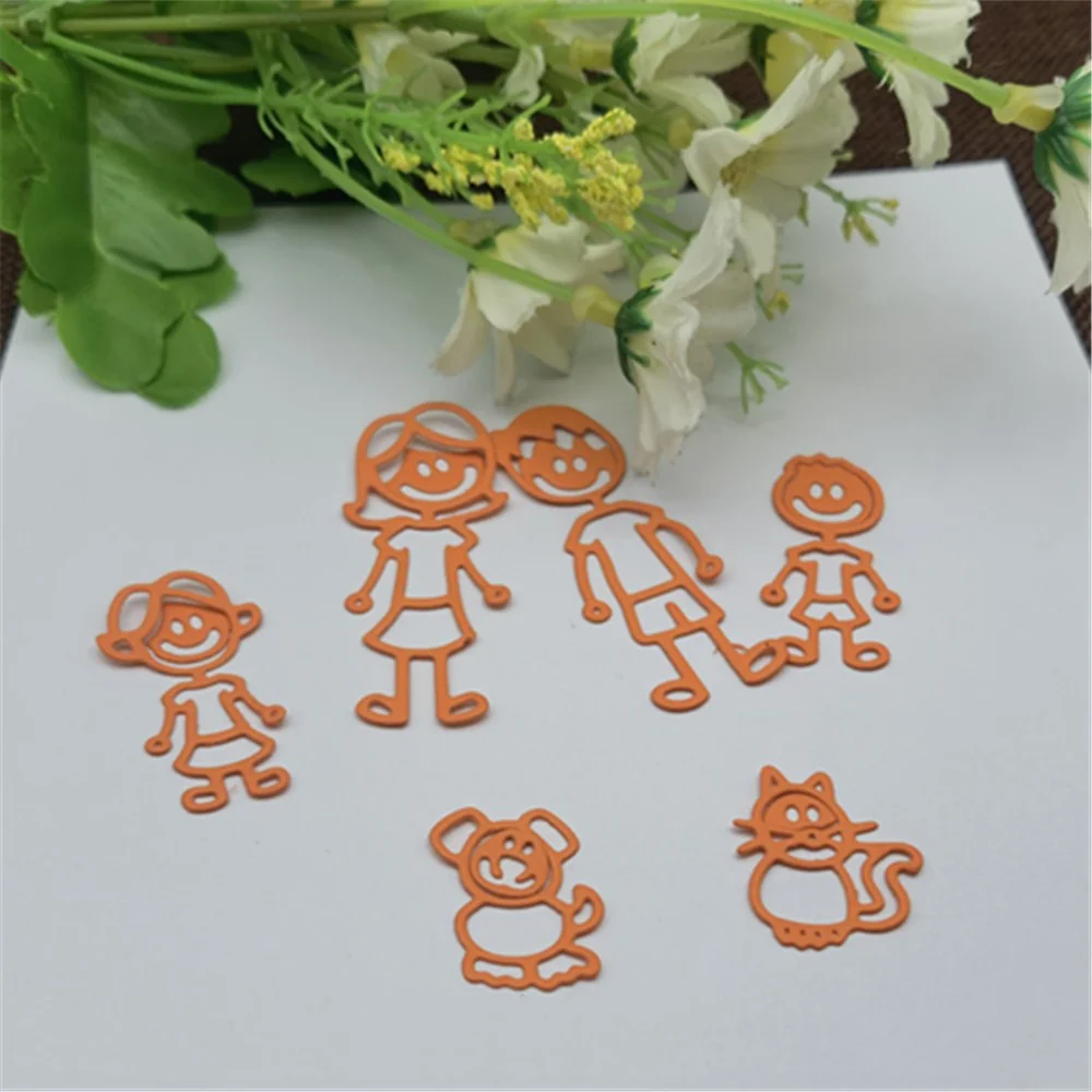 Family members craft Metal Cutting Dies Stencils For DIY Scrapbooking Decorative Embossing Handcraft Die Cutting Template