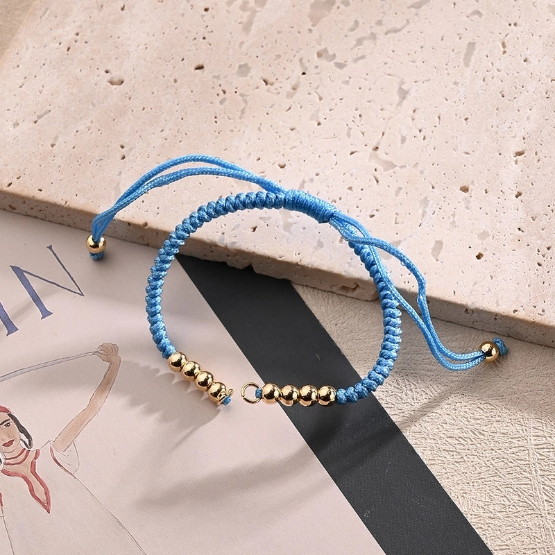 1 Strand/Package Cotton Rope Copper 18K Gold Plated Cord String Polished Jewelry Accessories Rope