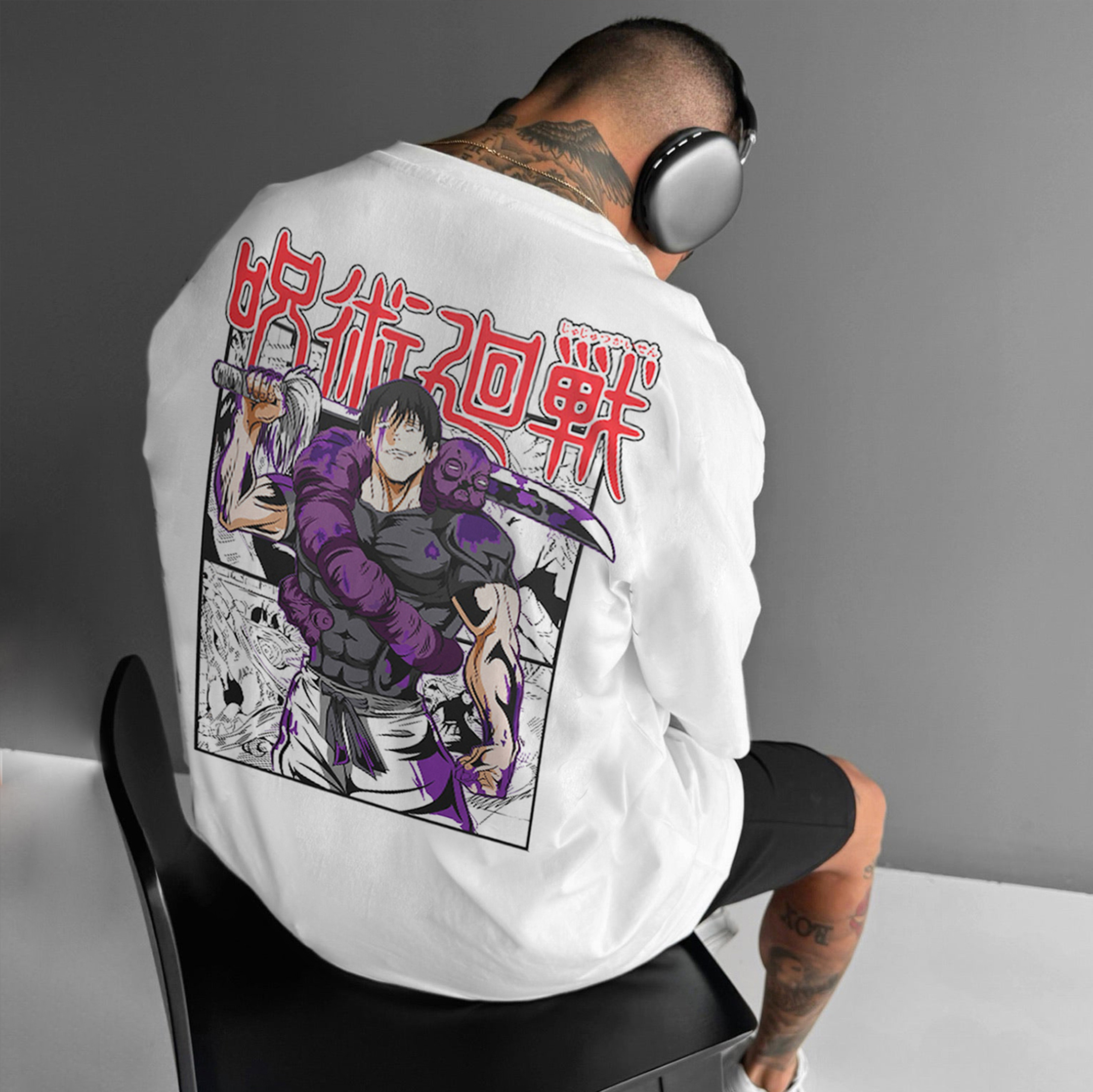Unisex Casual Anime Print T-shirt Jujutsu Kaisen T-shirt