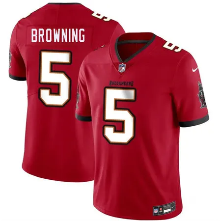 Men's Tampa Bay Buccaneers #5 Jake Browning Red 2026 Vapor Limited Stitched Jersey