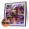 Diamond Painting -DIY Round Drill Waterwheel Landscape(40*40 CM)