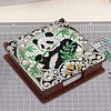 Wooden DIY Panda Diamond Painting Kit Note Box with 160 Papers for Office Desk