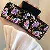 Black Flowers DIY Diamond Painting Claw Clips for Adults Beginners Diamond Art Western Hair Clips Anti-Slip Design for Women Long Short Hairstyle Jewelry Supplies