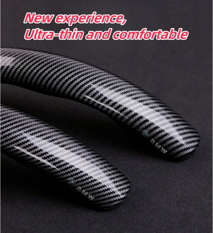 Car carbon fiber anti-slip steering wheel cover