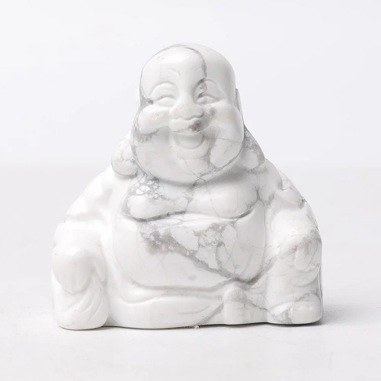 1.5" Howlite Buddha Crystal Carvings Model Bulk
