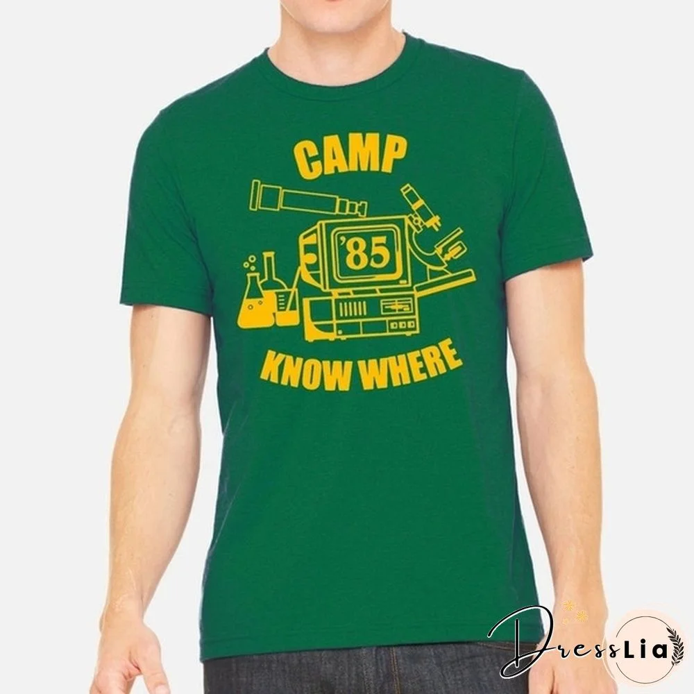 Camp Know Where Green T-Shirt Unisex Stranger Things Season 3 Dustin Tee 80S Vintage Fashion Shirt Gift