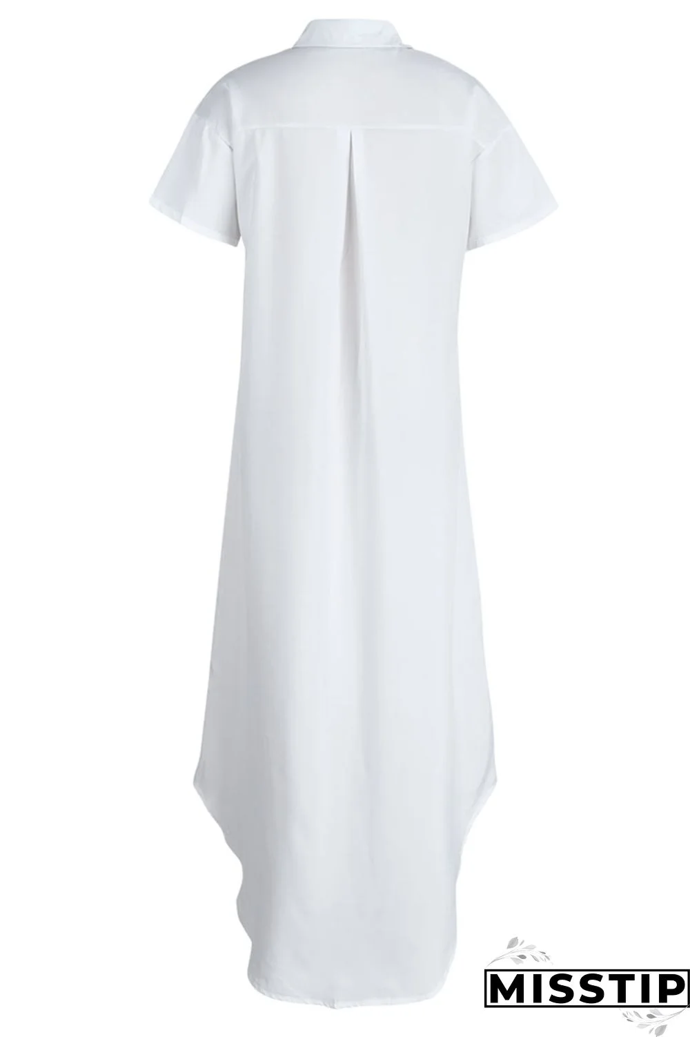 Rose Red Casual Solid Patchwork Buckle Turndown Collar Shirt Dress Dresses