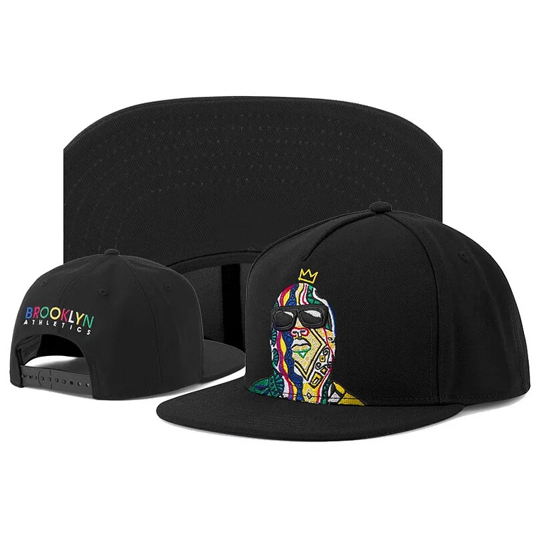 Black Brooklyn Cap Hip Hop Snapback Hat For Men Women Adult Outdoor Casual Sun Baseball Cap