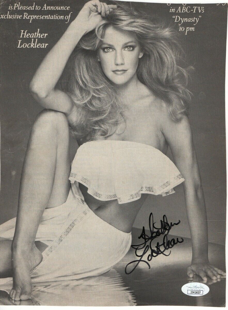 Heather Locklear Signed Autographed 8X11 B/W Magazine Photo Poster painting Dynasty JSA JJ41627