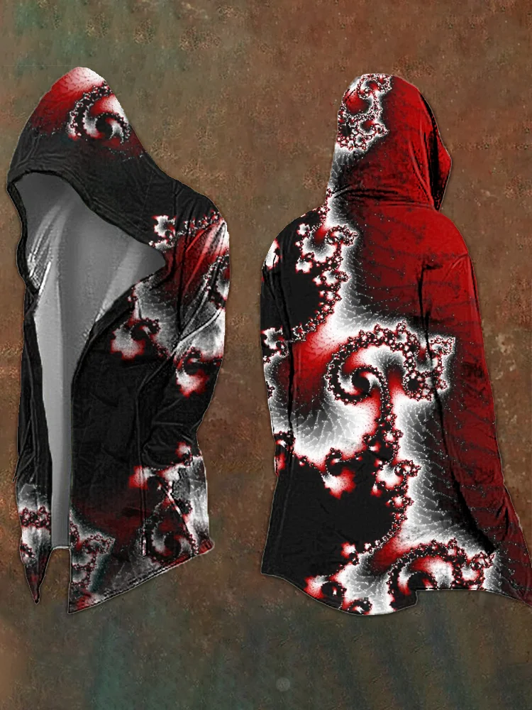 Comstylish Viral Spread Halloween Gore Pattern Men's Hooded Jacket