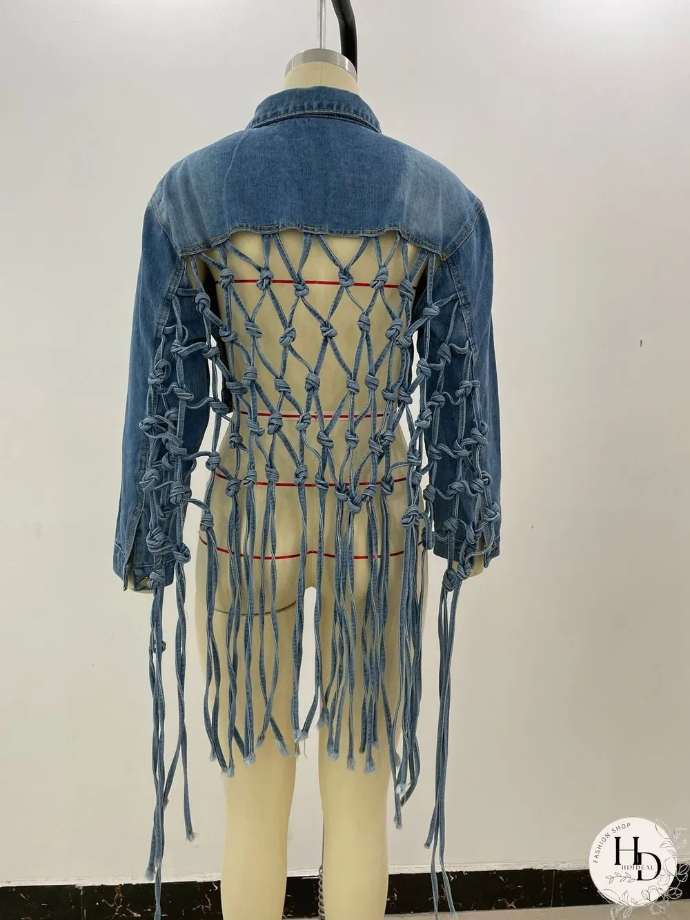 Casual Long Sleeve Denim Jean Top