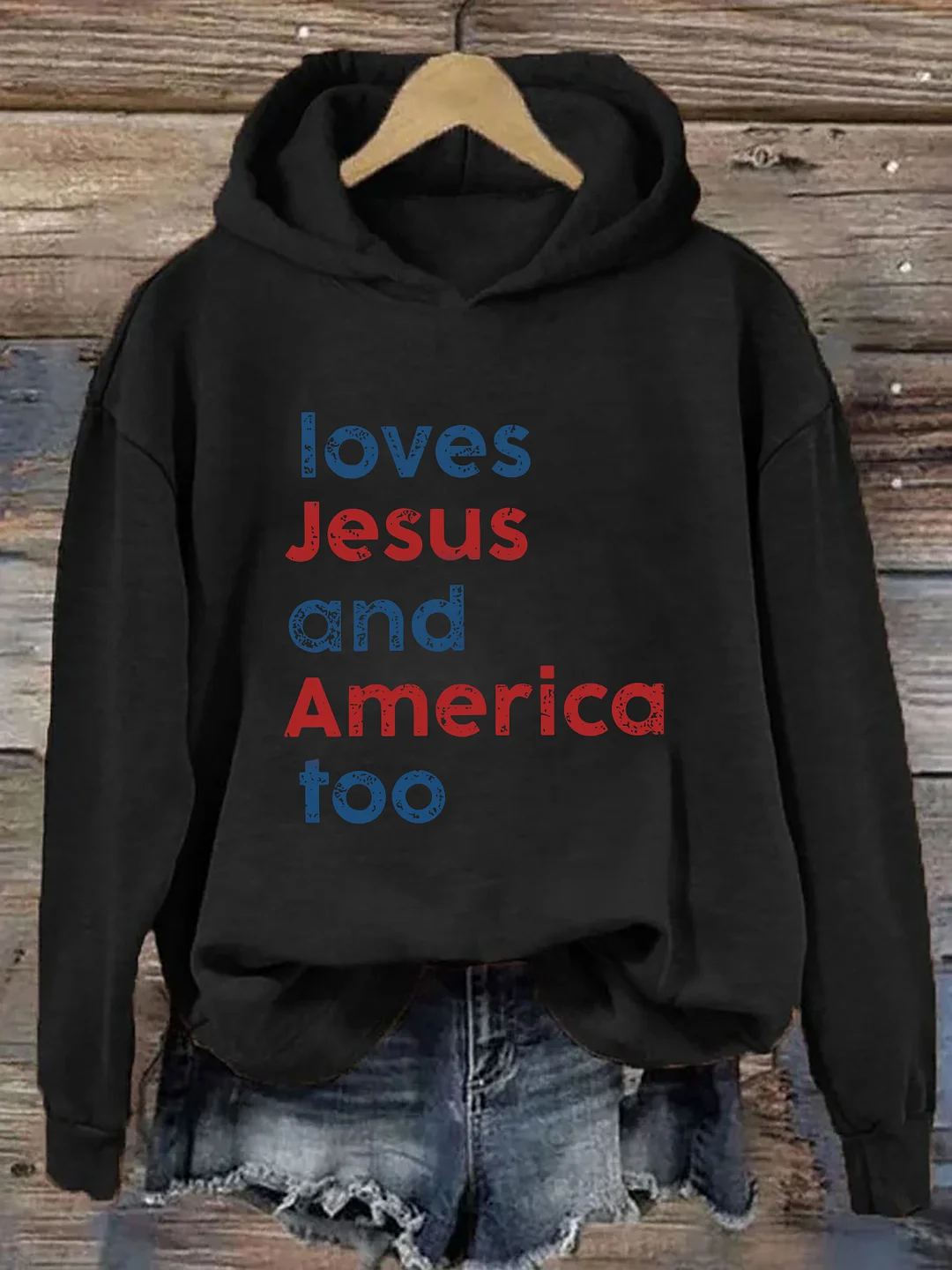 Loves Jesus And America Too Hoodie