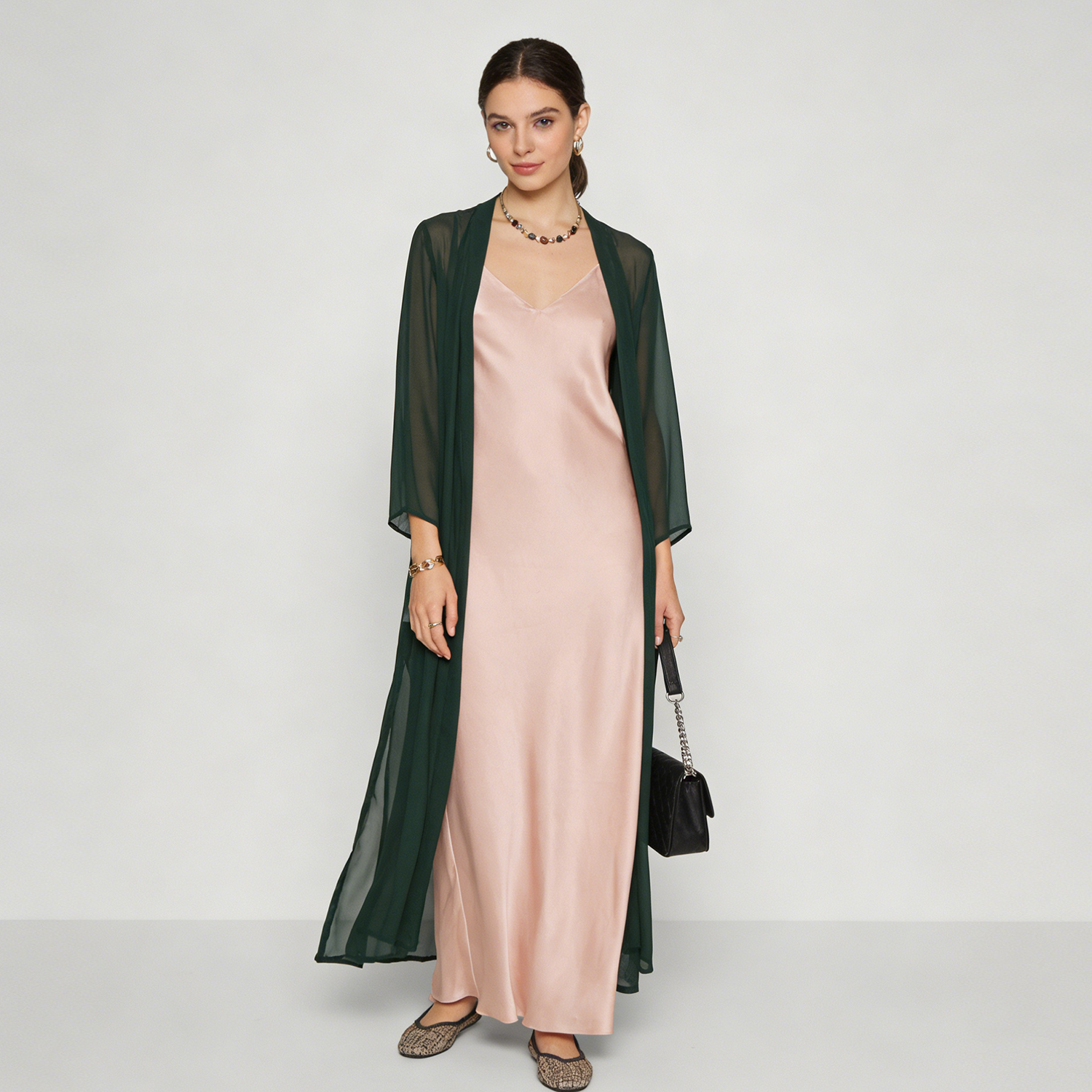 Silk Cardigan Long Duster with Side Slits REAL SILK LIFE