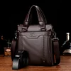Men's Leather Business Casual Handbag Briefcase