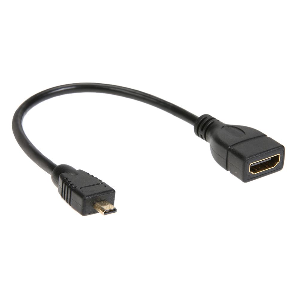 

Micro HDMI-compatible Male to HDMI-compatible Female Adapter Connector Cable Short 17cm, 501 Original