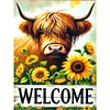Diamond Painting-DIY Full Round Drill Sunflower Highland Yak