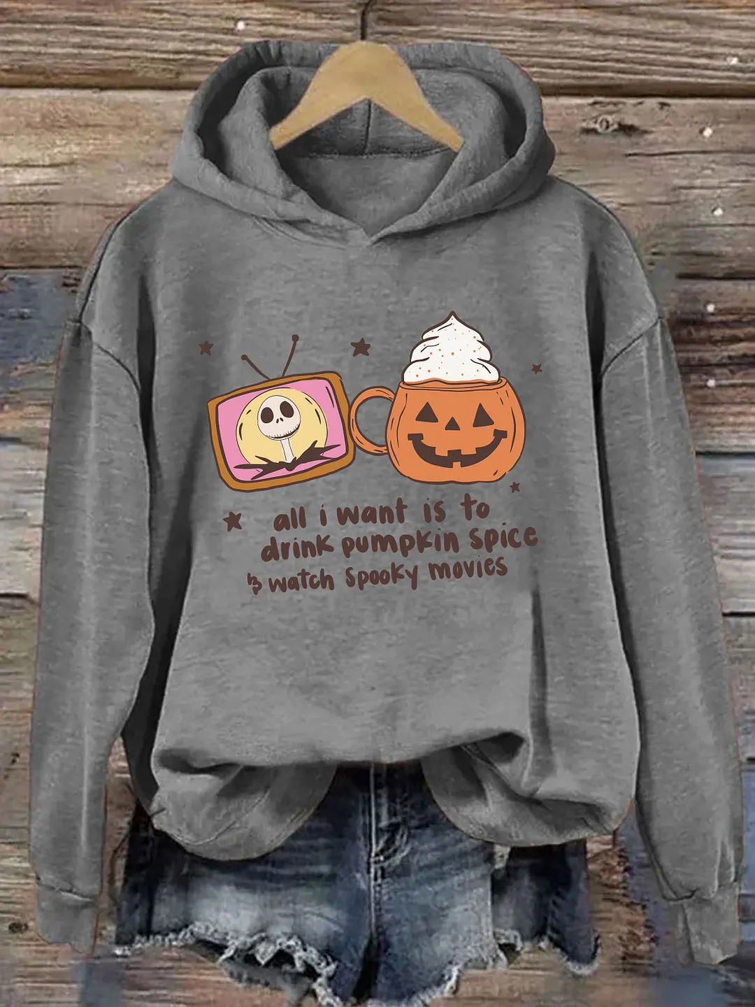 Pumpkin Spice & Spooky Movies Hoodie