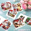 6PCS DIY Diamond Art Greeting Cards Santa Claus Congratulations Cards & Gift