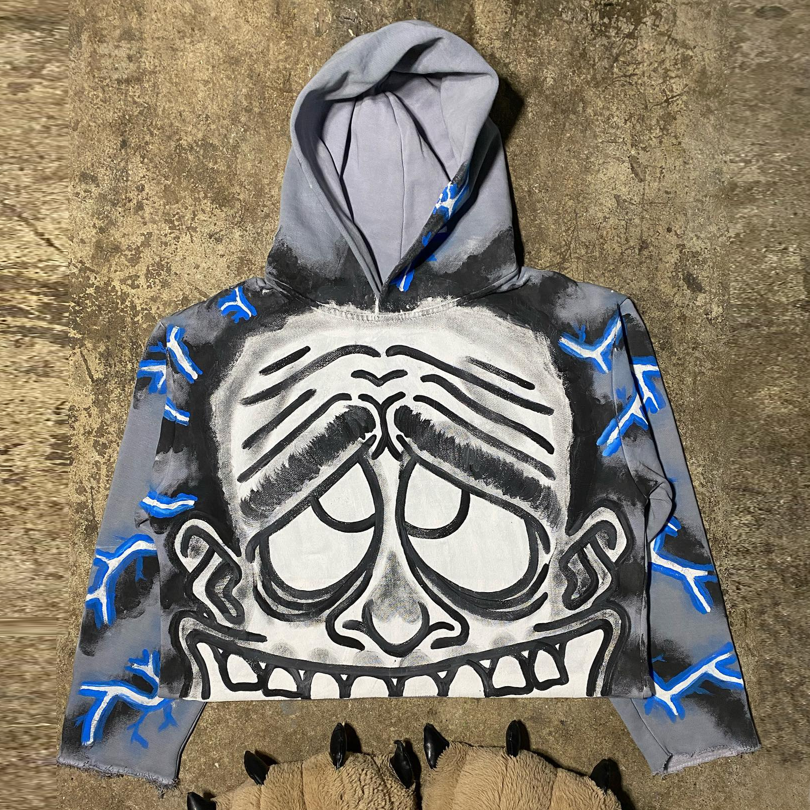 Lightning Cropped Hoodie