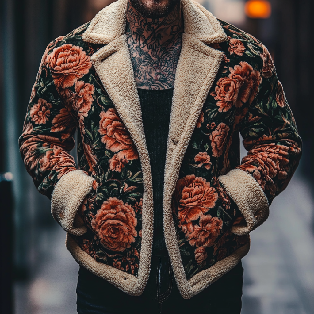 Street Fashion Casual Men's Jacket Printed Jacket Coat-inspireuse