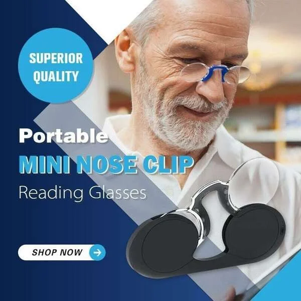 💖Father's Day Sale💖 Portable Mini Nose Clip Reading Glasses