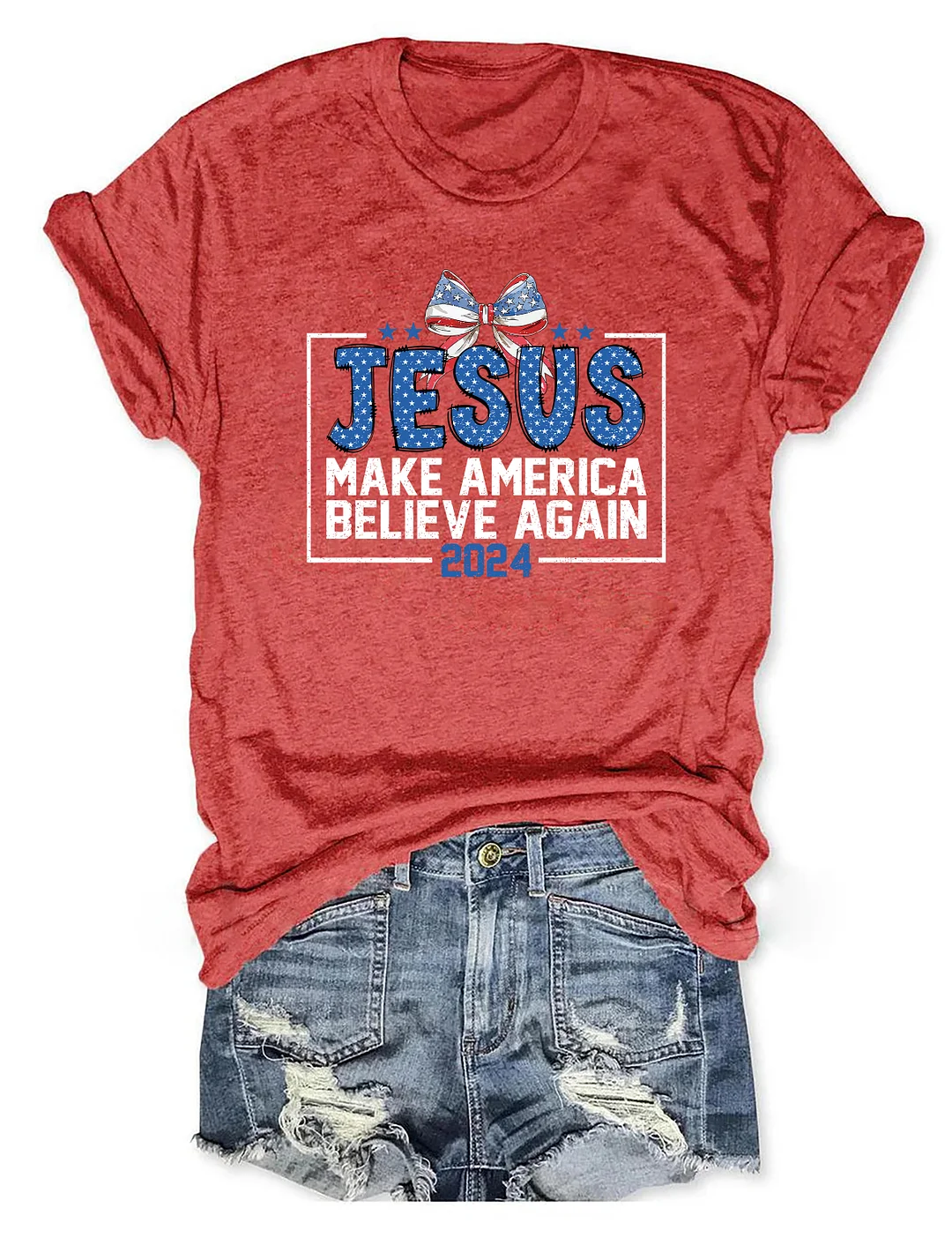 Jesus 2024 Make America Believe Again T-shirt