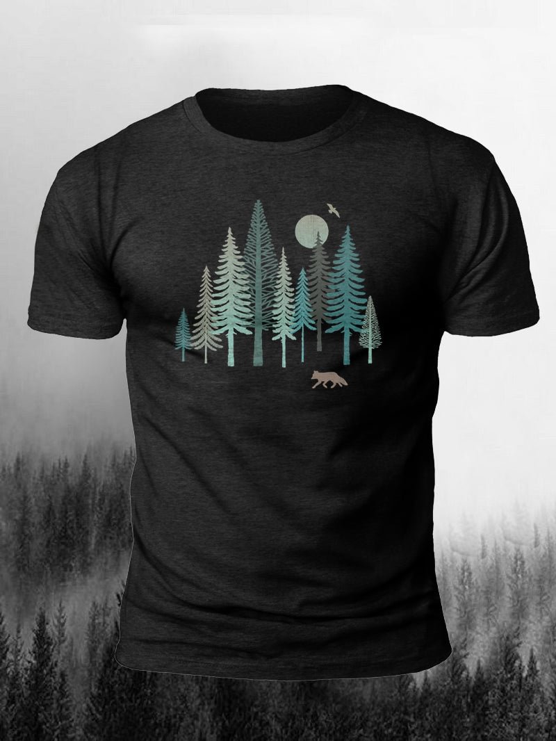Men's Outdoor Forest Fox Short-Sleeved Shirt in  mildstyles