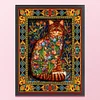 (US Only)Cat Printed Cross Stitch Kit 50x67cm DIY 11CT Thread Art Needlework Home Decor