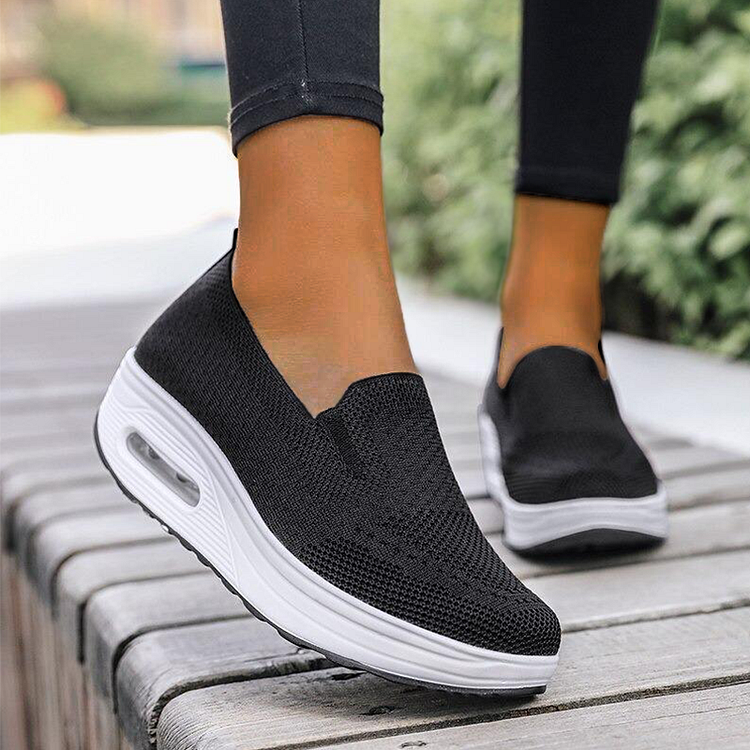 Comfort Fit For Wide Feet Platform  Loafers Walking Shoes