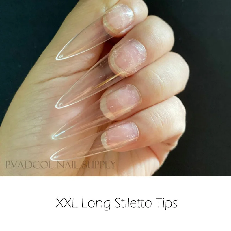 XXL Extra Long Tapered Coffin False Nail Tips Full Cover Nails Fake Tip Press On Salon Manicure Supply-Nail Inspo