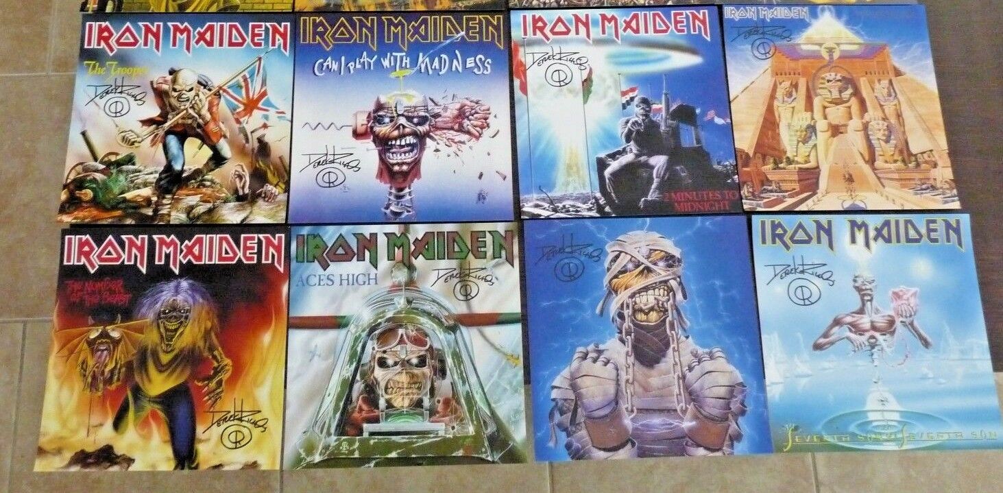 Derek Riggs Iron Maiden EDDIE Artist Signed Autograph 12x12 Photo Poster painting Choice of 8 #2