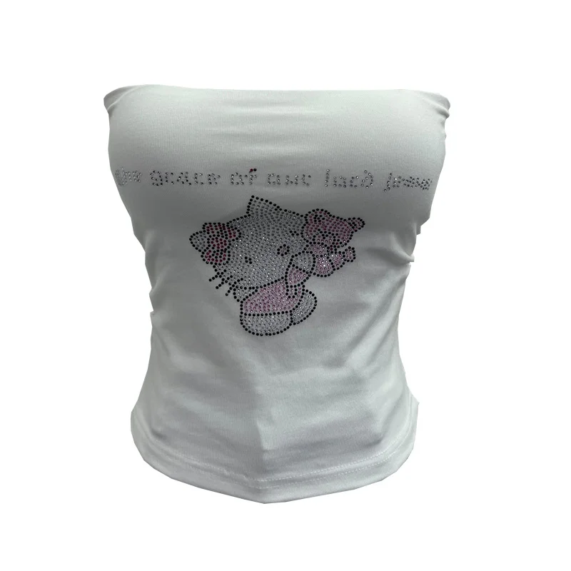 Nigikala Nigikala Diamond Tector Tset Coat Outside Wearing Bra Mat Babes Wrapped Bra Short Open Umbilly Printed Vest 8031