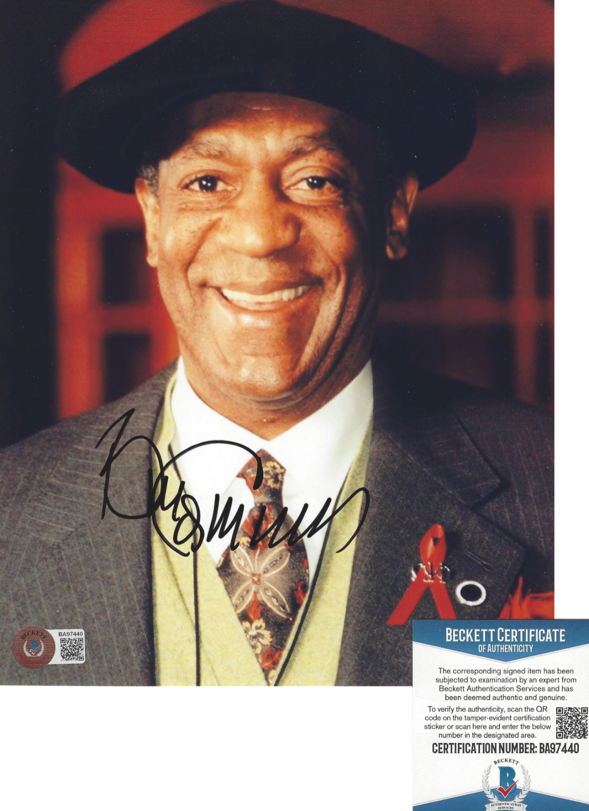 BILL COSBY SIGNED 'THE COSBY SHOW' 8x10 Photo Poster painting STAND UP COMEDIAN BECKETT COA BAS