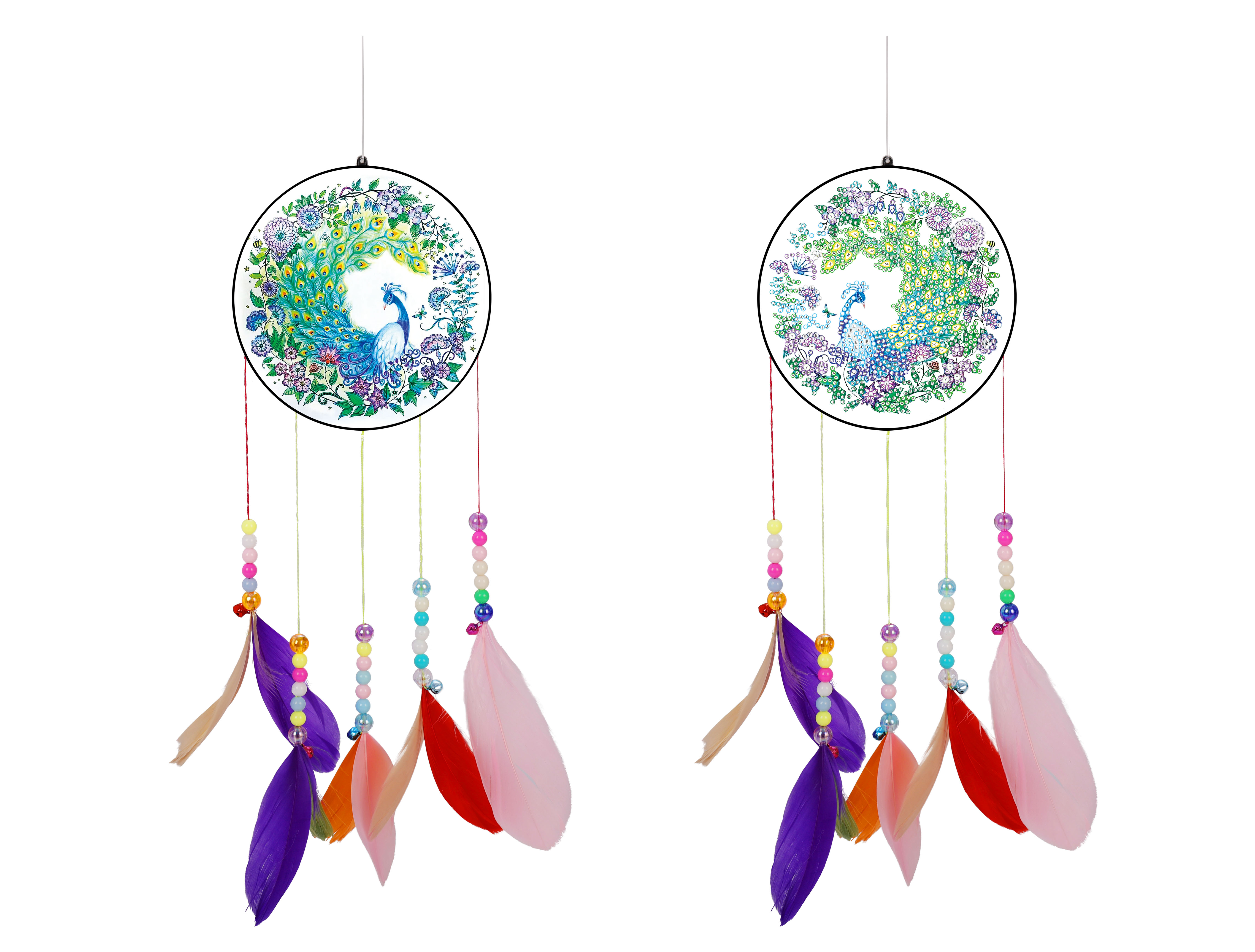 

Peacock Acrylic Lucky Wind Chime - 5D DIY Craft Pendant, 501 Original