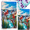 (40*70cm)Cardinals Landscape - Full Round Drill Diamond Painting