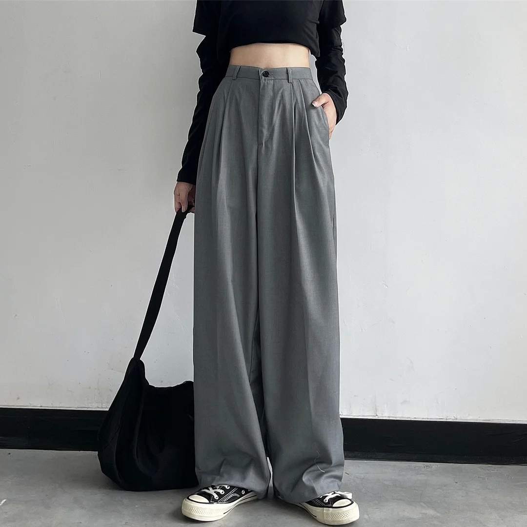 RETRO HIGH WAIST WIDE LEG SUIT PANTS