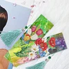 2pcs DIY Flower Special Shaped Drill Tassel Diamond Painting Bookmark Kit