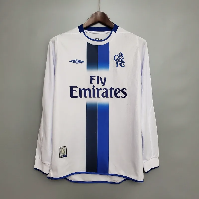 Retro 2003-05 Long Sleeved Chelsea Soccer Jersey Away
