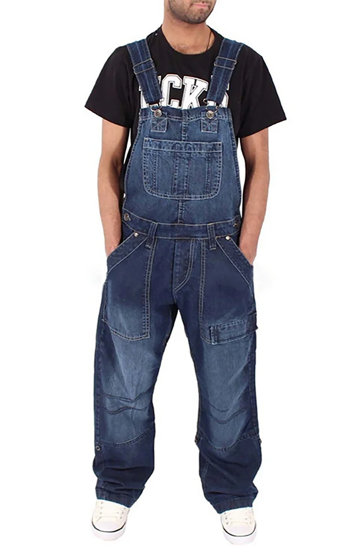 Casual Loose Fit Overalls With Multi-Pocket