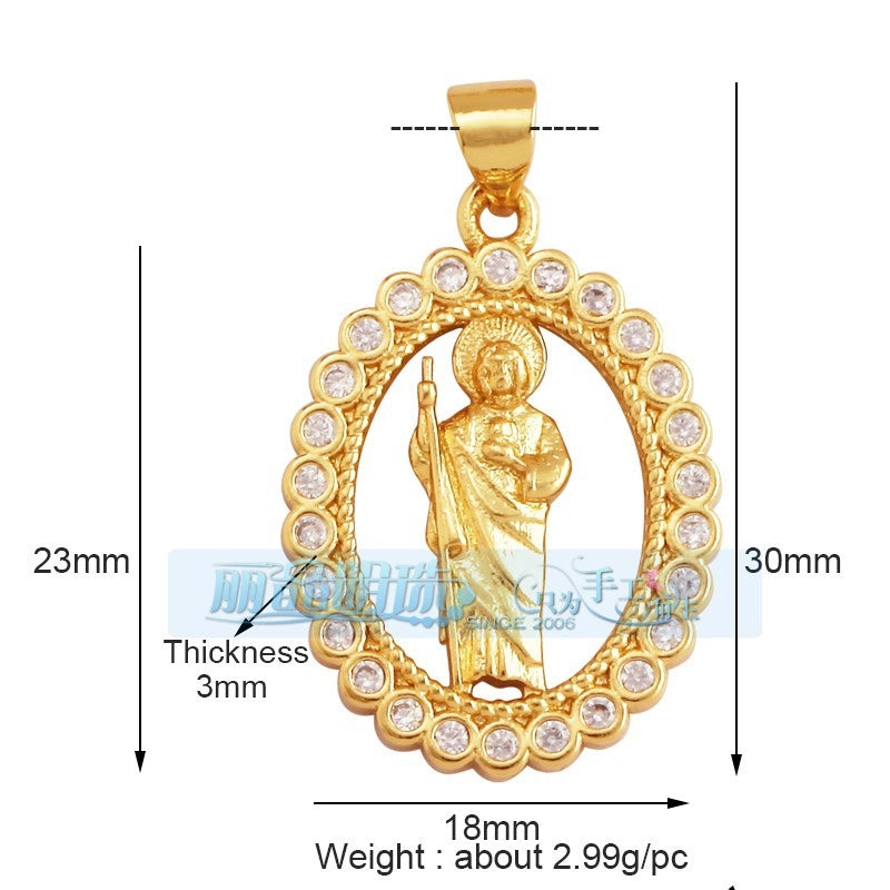 1 Piece 17*24mm 20 * 23mm Copper Human Pendant Jewelry Accessories