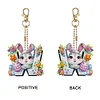(US Only)PET Double Sided Special Shaped Easter Alphabet DIY Diamond Painting Keychain