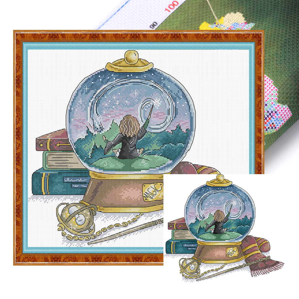 Magic Crystal Ball 1 Partial 14CT Pre-stamped Canvas(37*33cm) Cross Stitch