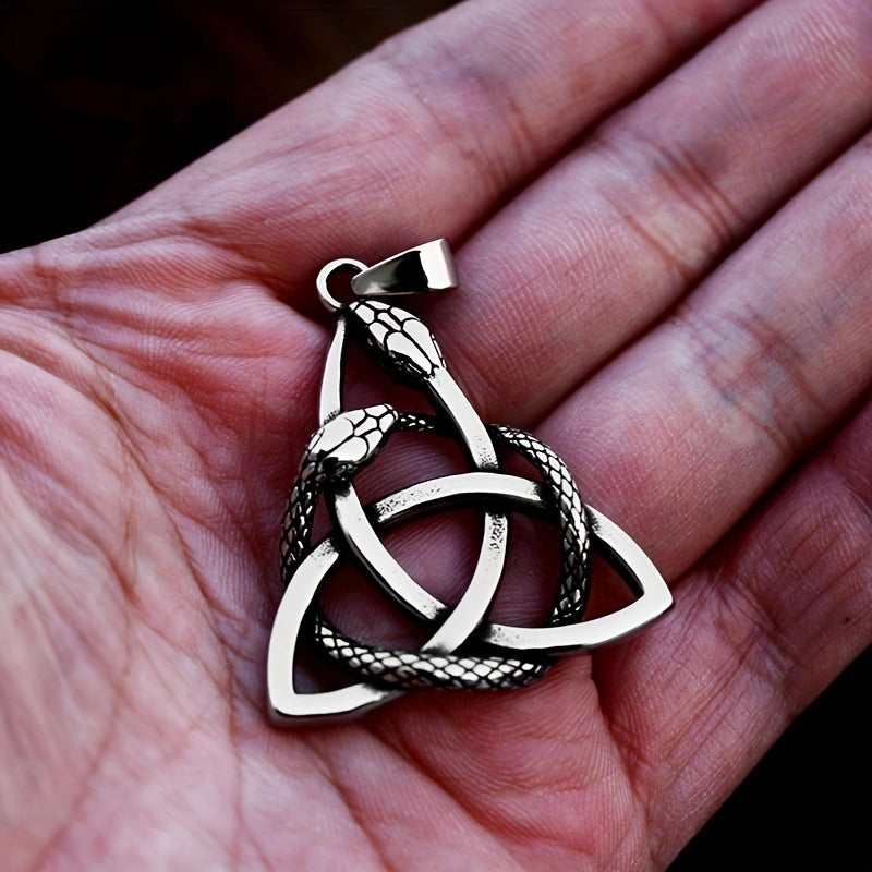 Nordic Viking Celtic Knot Animal Snake Pendant Retro Personality Pendant Men’s Pendant Necklace