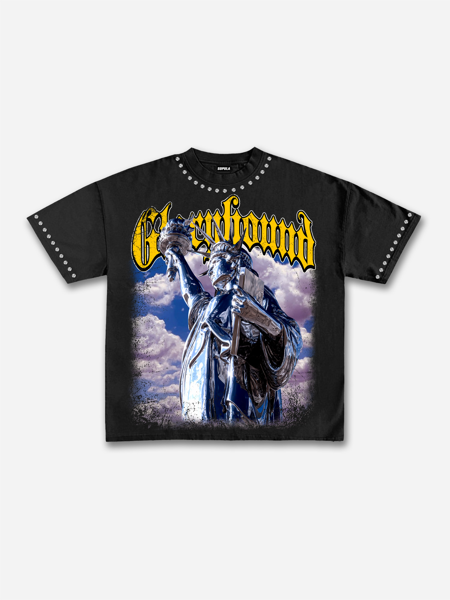 Glorybound Electroplated Coated Statue Of Liberty Vintage Graphic Cotton T-shirt